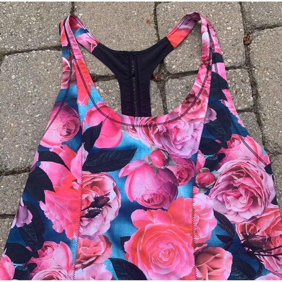 Lululemon Tank Top Floral Racerback Athletic Sleeveless Activewear - Picture 4 of 8